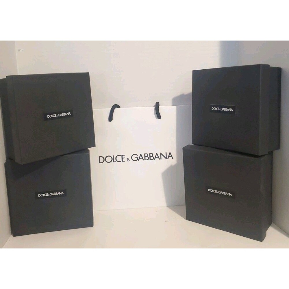 Authentic Dolce&Gabbana Belt Box Lot x 4 - Papers, Dust Bag, Shopping Bag EUC